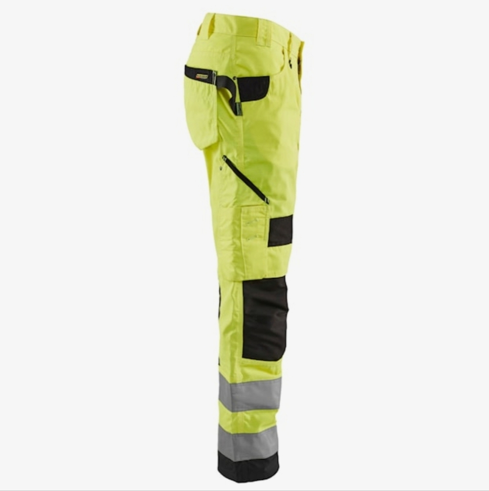 Hi Vis Ripstop Yellow and Black Cargo Pants - Picture 3 of 6
